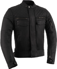 Oxford Hardy 2.0 Wax Erkek Deri Motosiklet Ceketi - Siyah - TM250401