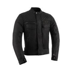 Oxford Hardy 2.0 Wax Erkek Deri Motosiklet Ceketi - Siyah - TM250401