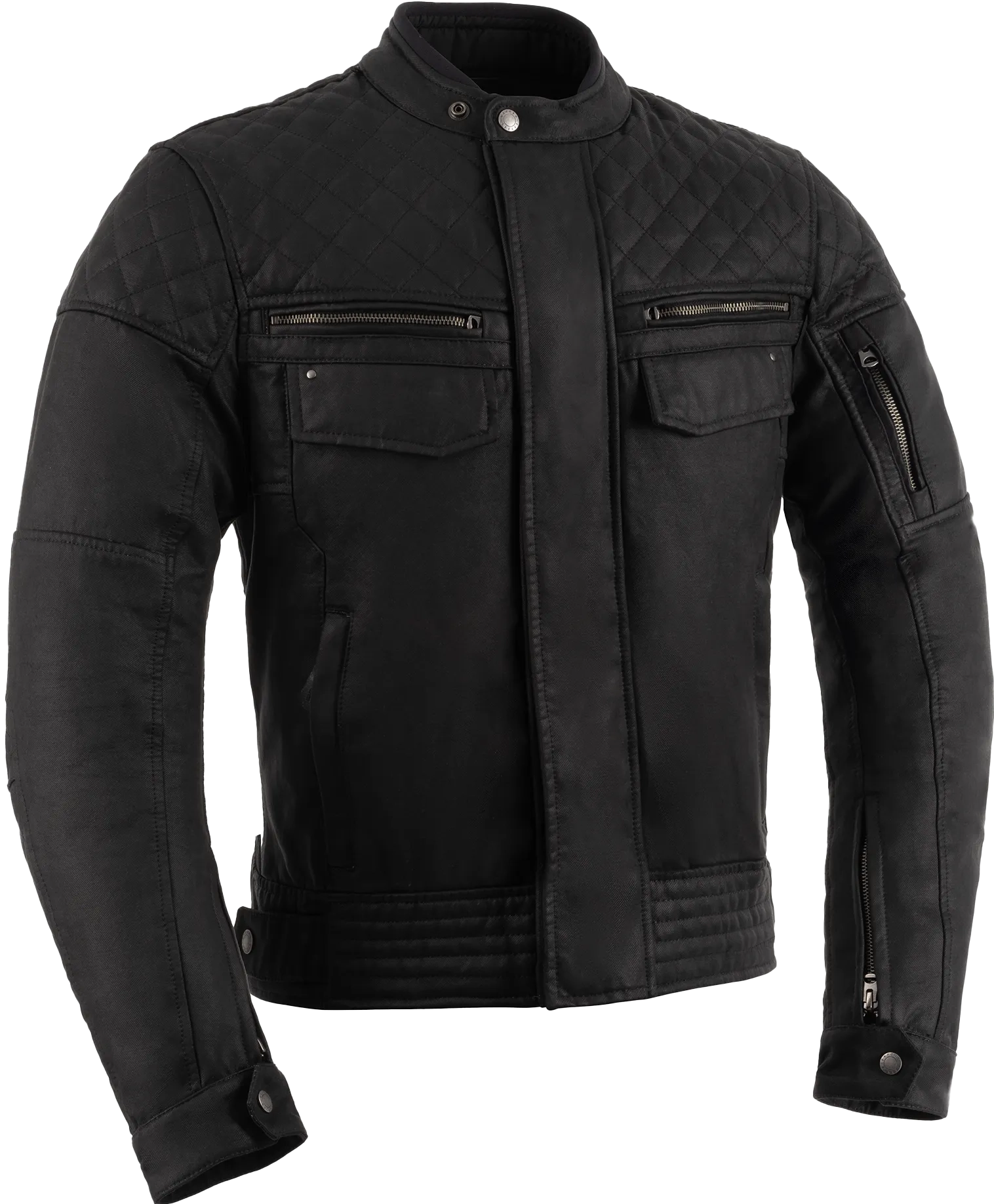 Oxford Hardy 2.0 Wax Erkek Deri Motosiklet Ceketi - Siyah - TM250401