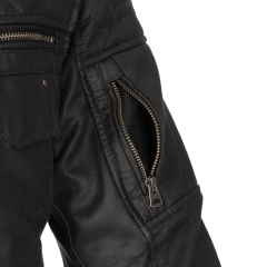 Oxford Hardy 2.0 Wax Erkek Deri Motosiklet Ceketi - Siyah - TM250401