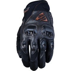 Five Gloves Stunt Evo - Siyah/Kahverengi Deri Motosiklet Eldiveni