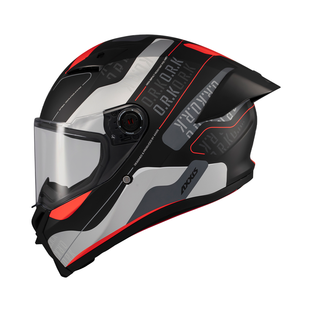 Axxis Fenix Ork Mat Siyah Kırmızı