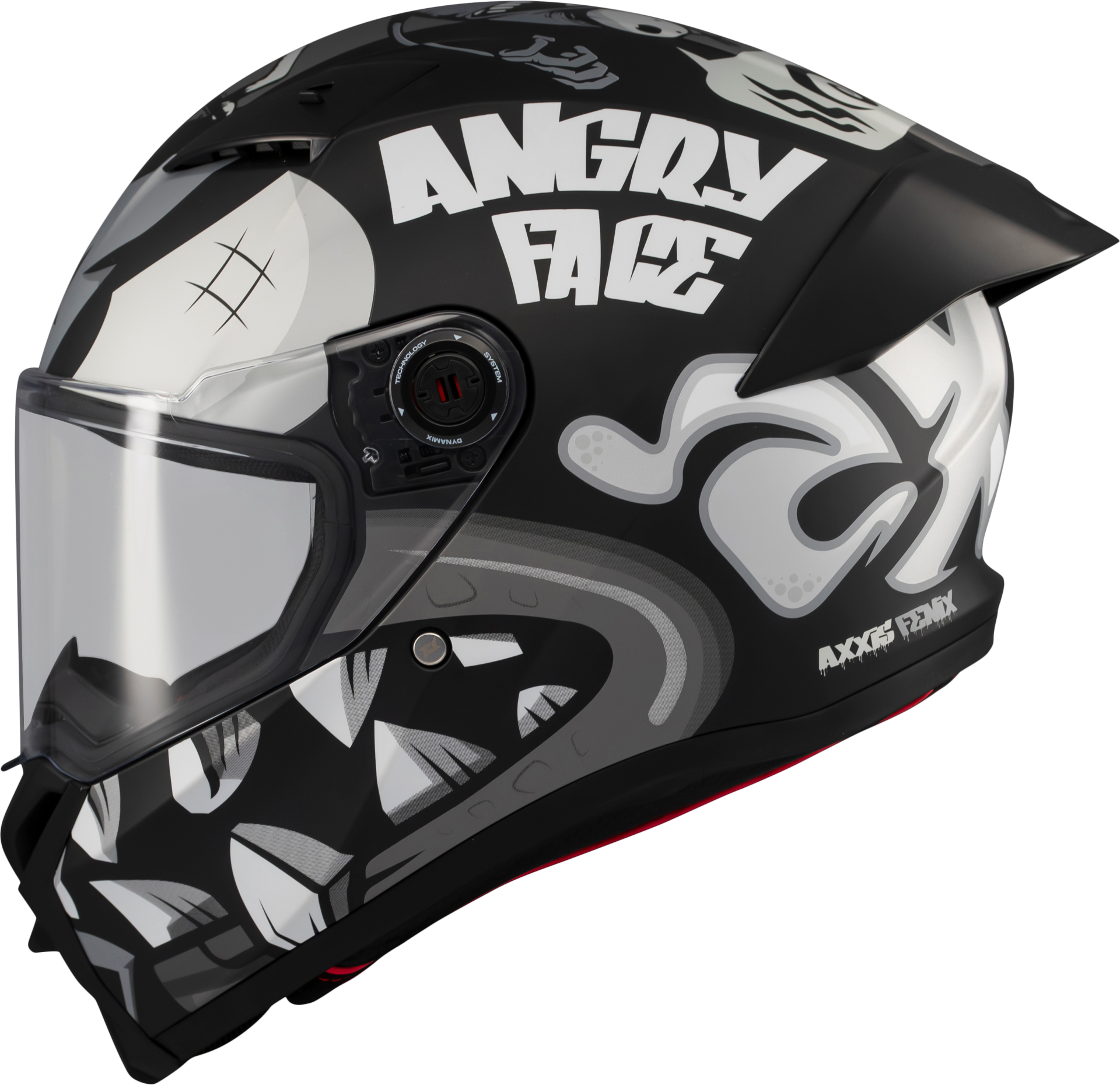 Axxis Fenix Angry Face Mat Siyah Gri