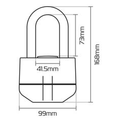Oxford Boss Alarm 16mm Asma Kilit – Siyah - LK484U
