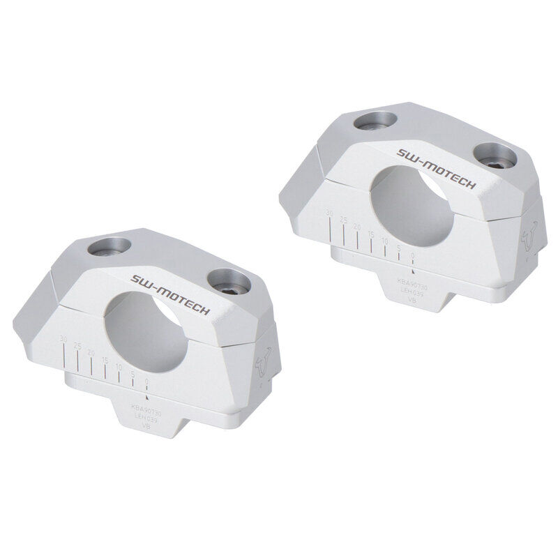 SW-MOTECH Ø28 mm Gidonlar İçin • 28 mm Yükseltme • 5-30 mm Geri Alma • Gümüş - LEH.00.039.31000/S