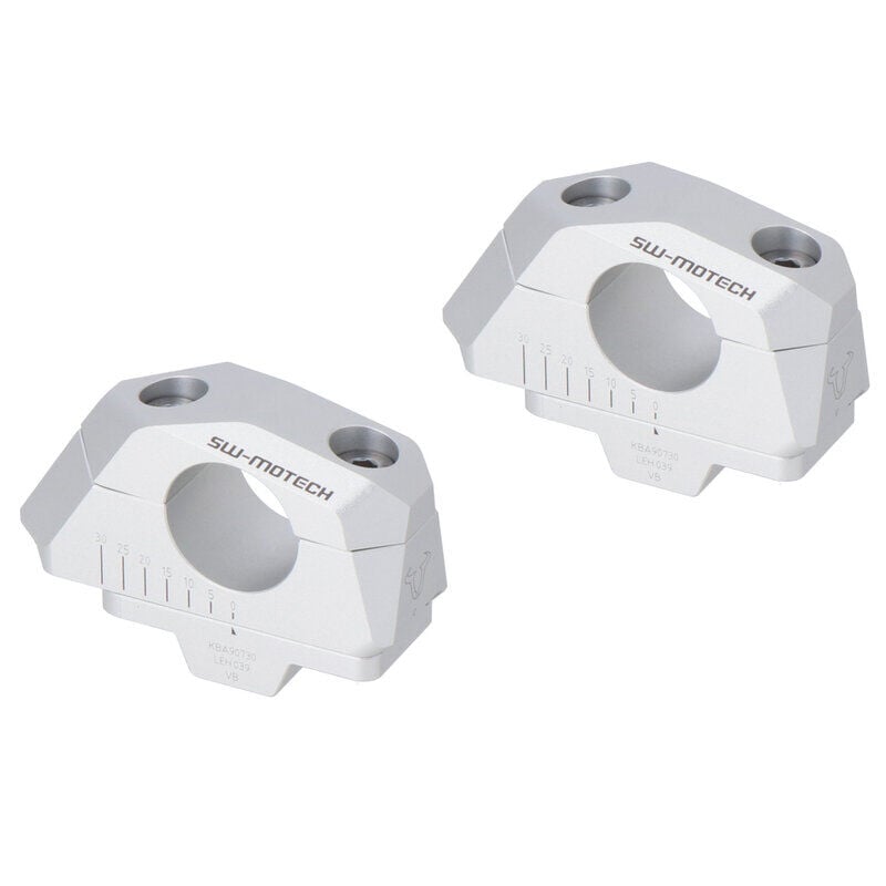 SW-MOTECH Ø28 mm Gidonlar İçin • 28 mm Yükseltme • 5-30 mm Geri Alma • Gümüş - LEH.00.039.31000/S