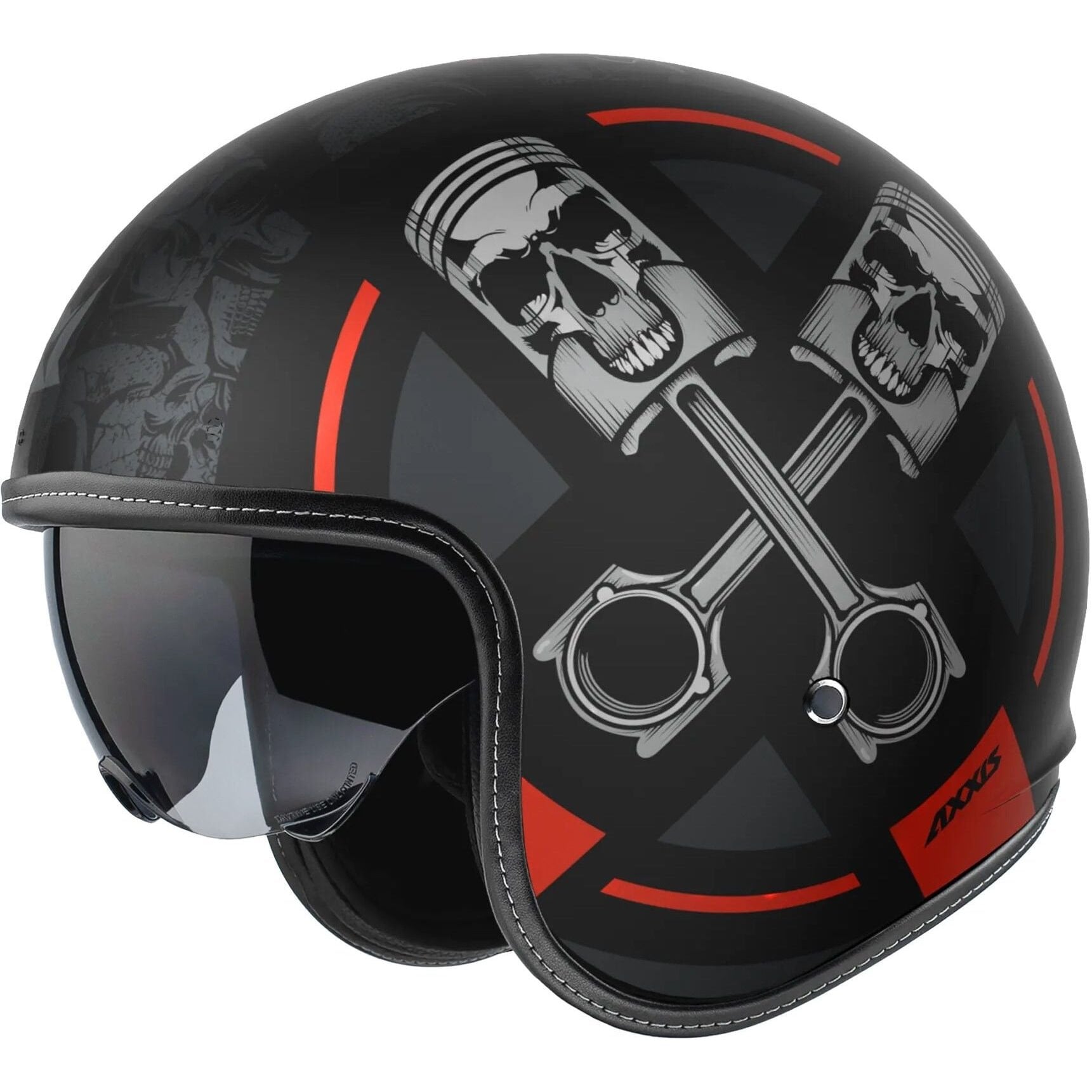 Axxis Hornet S Skulls Mat Kırmızı