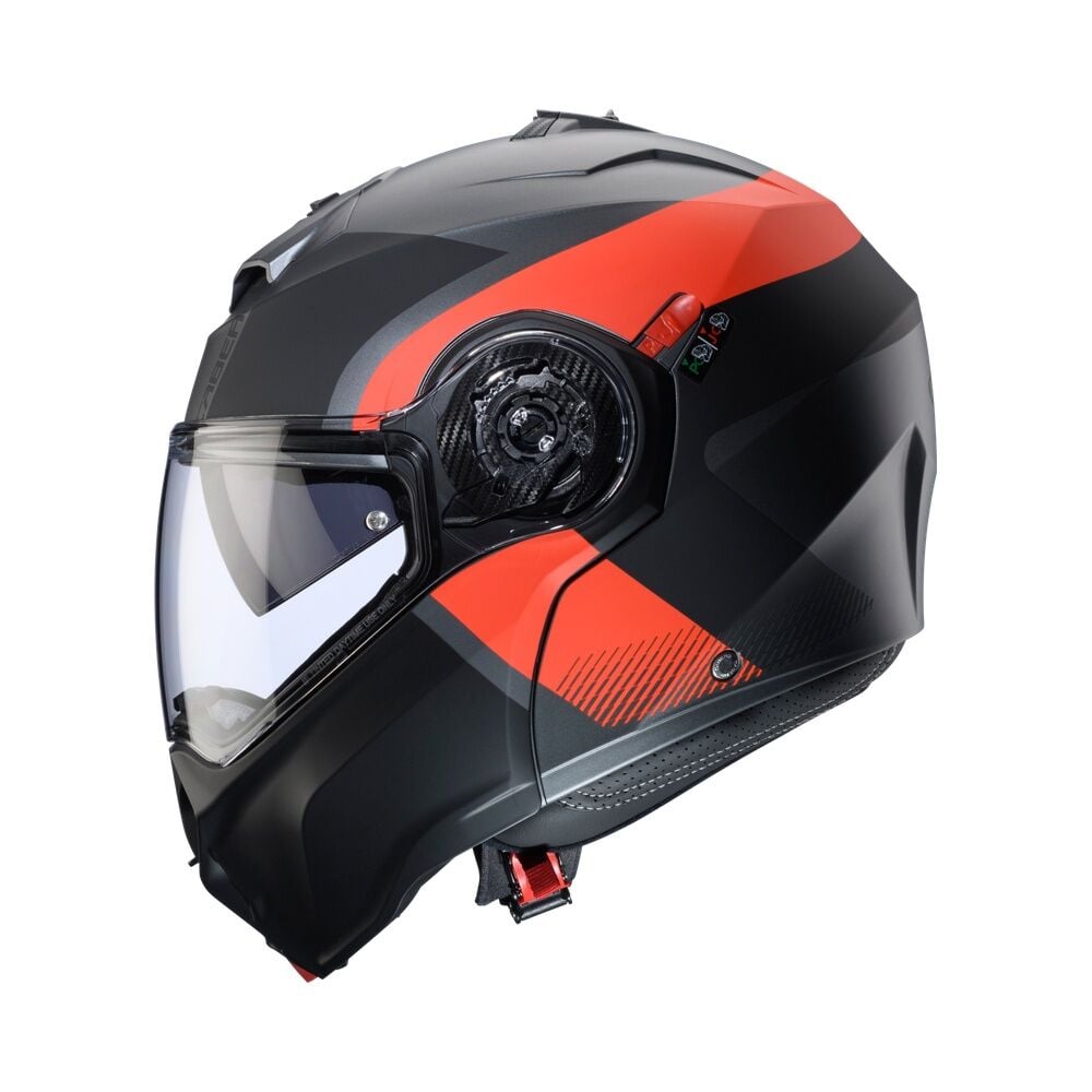 Duke Evo Indy Mat Metalik Gri/Fosfor Kırmızı/Siyah
