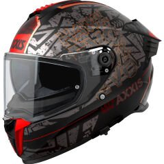 Axxis Hawk Evo Let's Ride Mat Kırmızı Gri