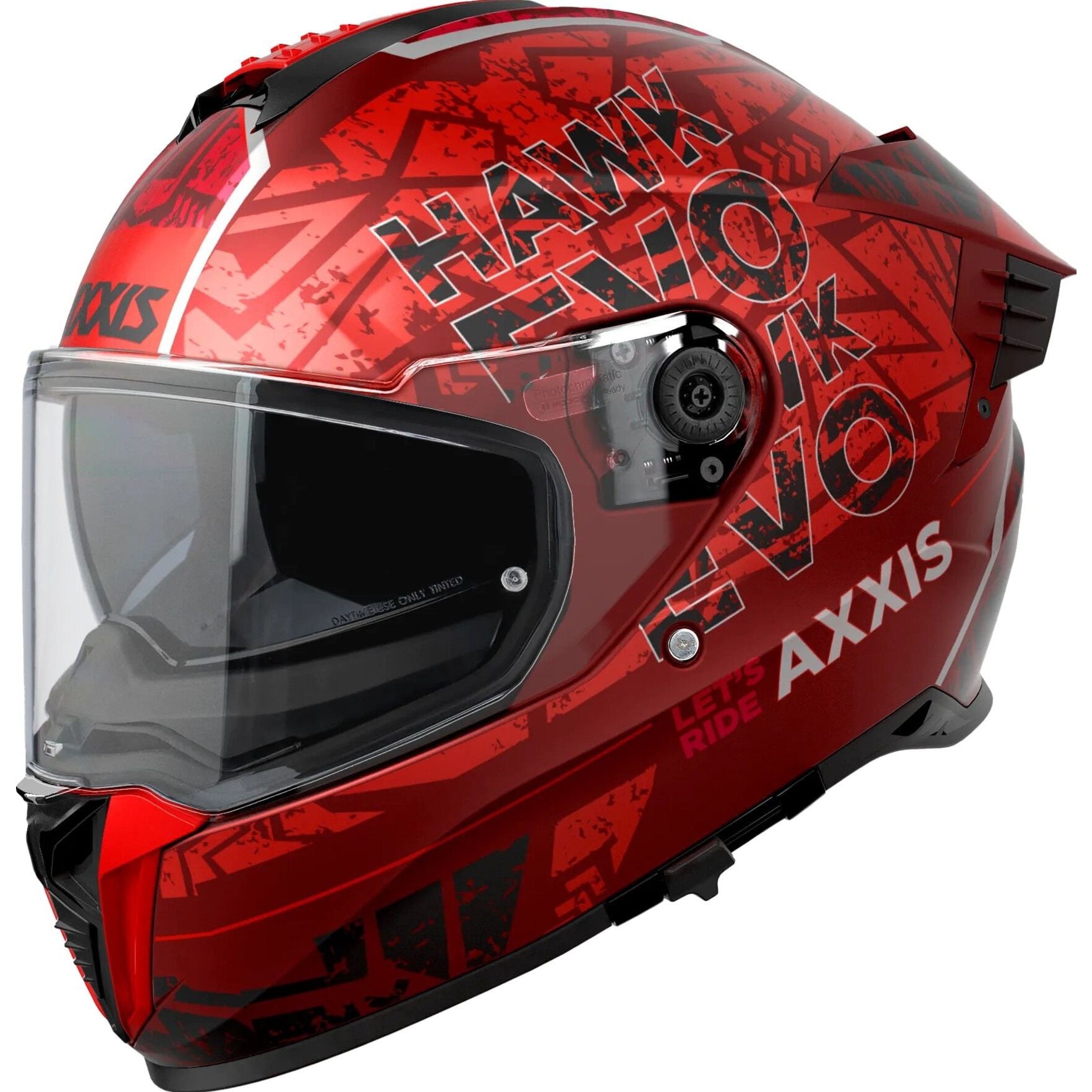 Axxis Hawk Evo Let's Ride Mat Kırmızı