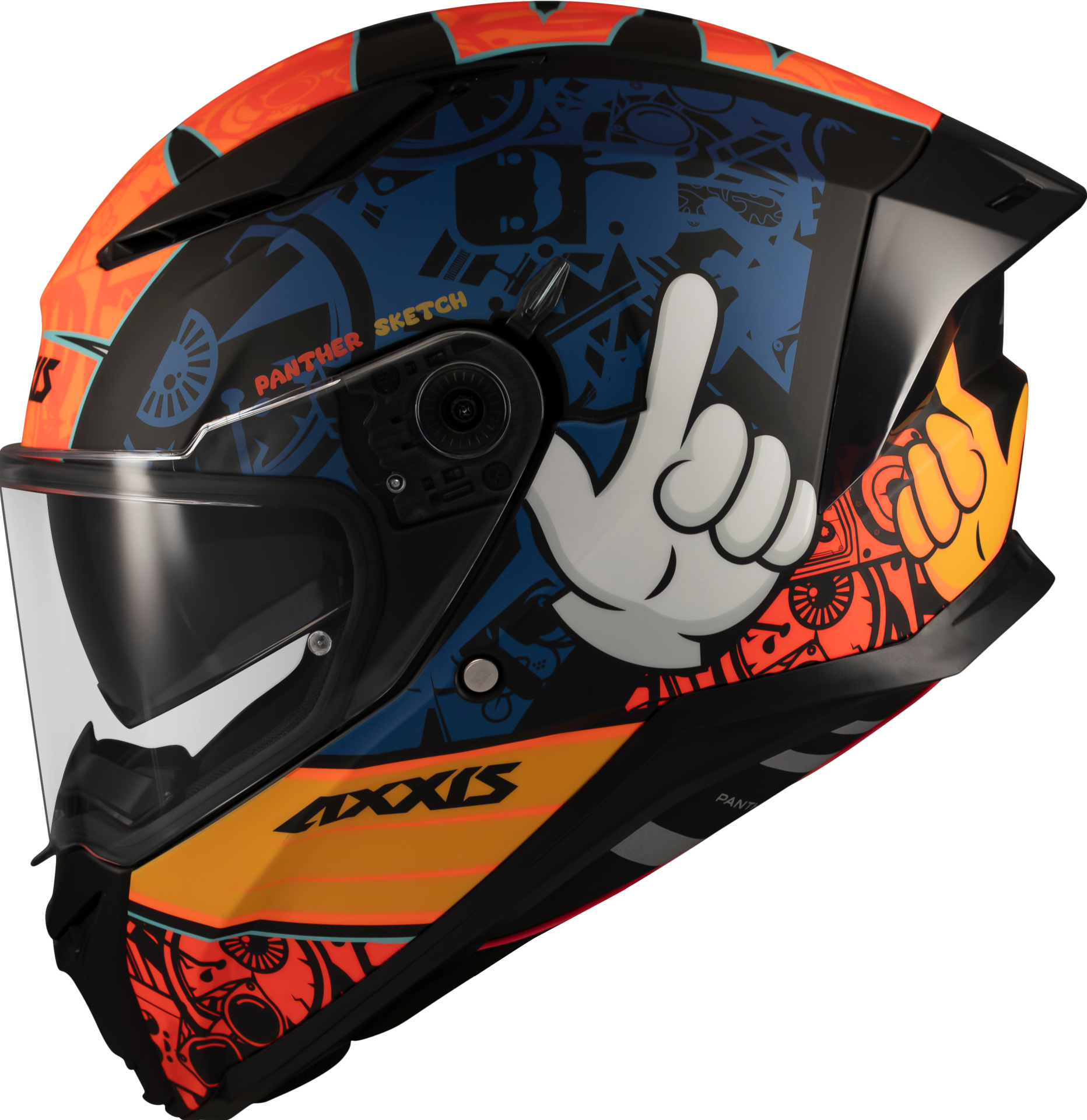 Axxis Panther Sketch Mat Turuncu