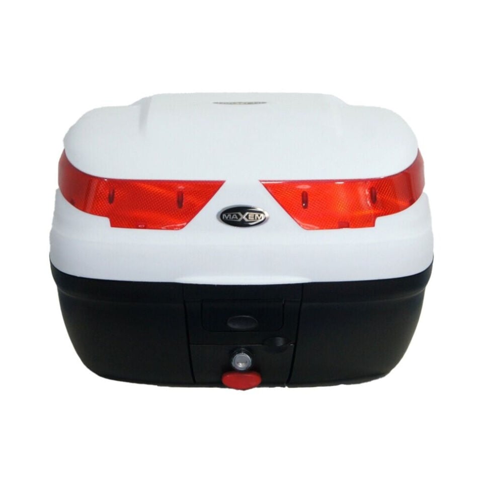 MAXEM SL40 BEYAZ - 40LT MOTOSİKLET ARKA ÇANTA TOPCASE
