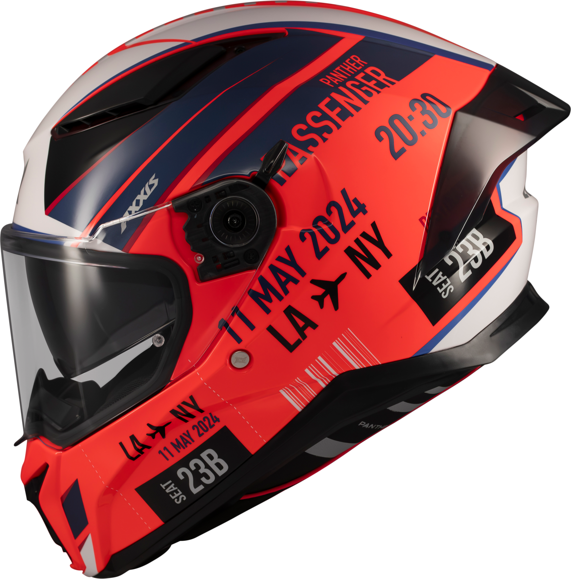 Axxis Panther Passenger Mat/Mavi/Kırmızı