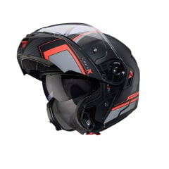 Caberg Levo X Elite Mat Siyah / Gri / Fosfor Kırmızı