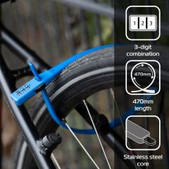 Oxford Şifreli Kelepçe Kilit Mavi - Oxford Combi Zip Lock Blue - LK152