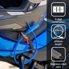 Oxford Şifreli Kelepçe Kilit Mavi - Oxford Combi Zip Lock Blue
