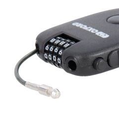 Oxford Toplanabilir Kablo Kilidi Siyah 75cm - Oxford Retra Cable Black
