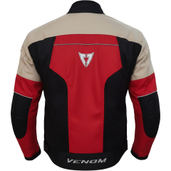 VENOM Dynamic 4 Mevsim Motosiklet Montu - Açık Gri/Kırmızı