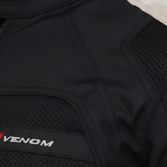 VENOM Dynamic 4 Mevsim Motosiklet Montu - Açık Gri/Kırmızı