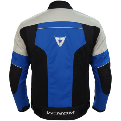VENOM Dynamic 4 Mevsim Motosiklet Montu - Açık Gri/Mavi