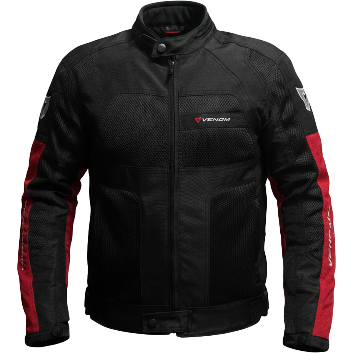 VENOM Dynamic 4 Mevsim Motosiklet Montu - Siyah/Kırmızı