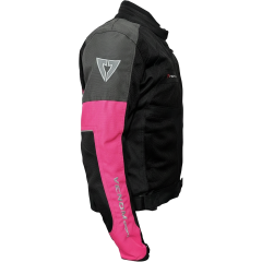VENOM Dynamic - 4 Mevsim Kadın Motosiklet Montu - Siyah/Pembe