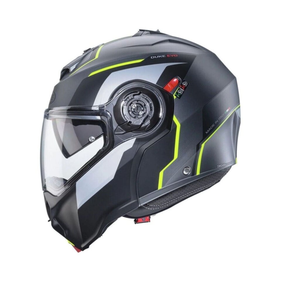 Caberg Duke Evo Move Mat Metalik Gri Siyah Fosfor Sarı