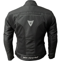 VENOM Dynamic - 4 Mevsim Kadın Motosiklet Montu - Siyah