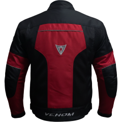 VENOM Dynamic - 4 Mevsim Kadın Motosiklet Montu - Siyah/Kırmızı