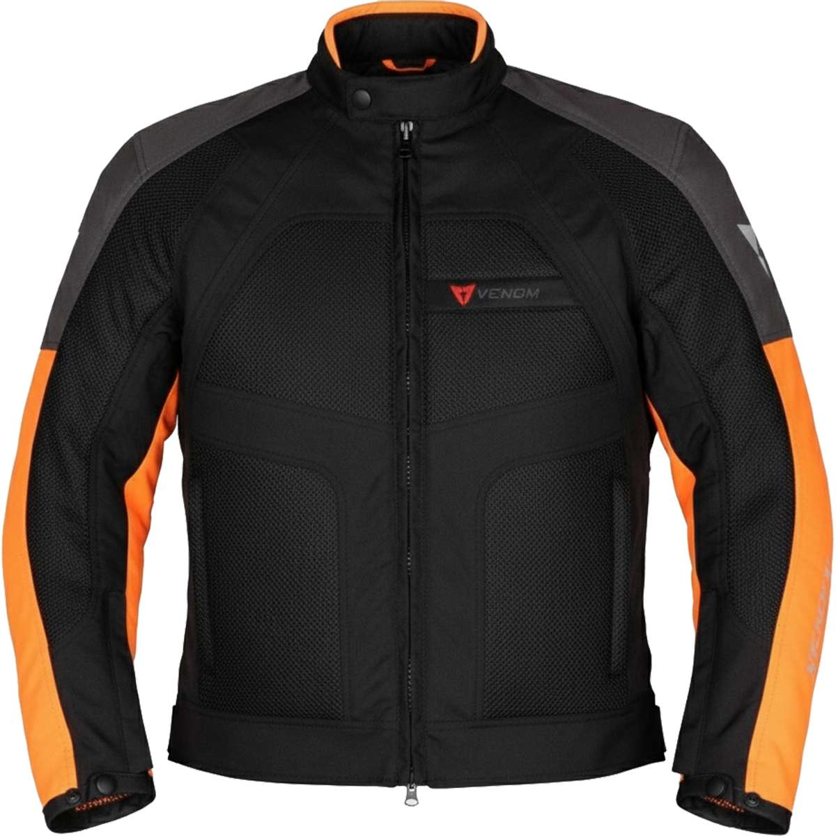 VENOM Dynamic - 4 Mevsim Kadın Motosiklet Montu - Siyah/Turuncu