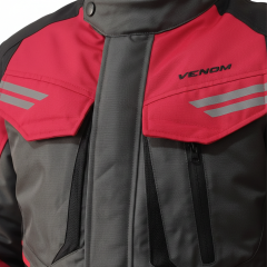 VENOM Kopenhag - 4 Mevsim Motosiklet Montu - Kırmızı