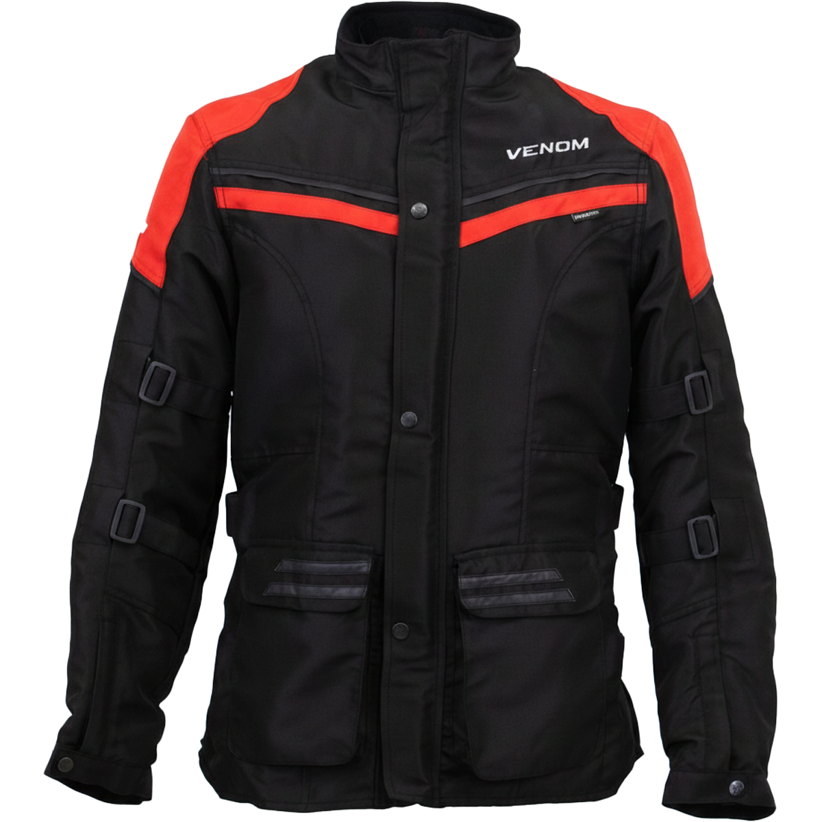 VENOM Touring Pro - 4 Mevsim Motosiklet Montu - Siyah/Kırmızı