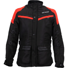 VENOM Touring Pro - 4 Mevsim Motosiklet Montu - Siyah/Kırmızı