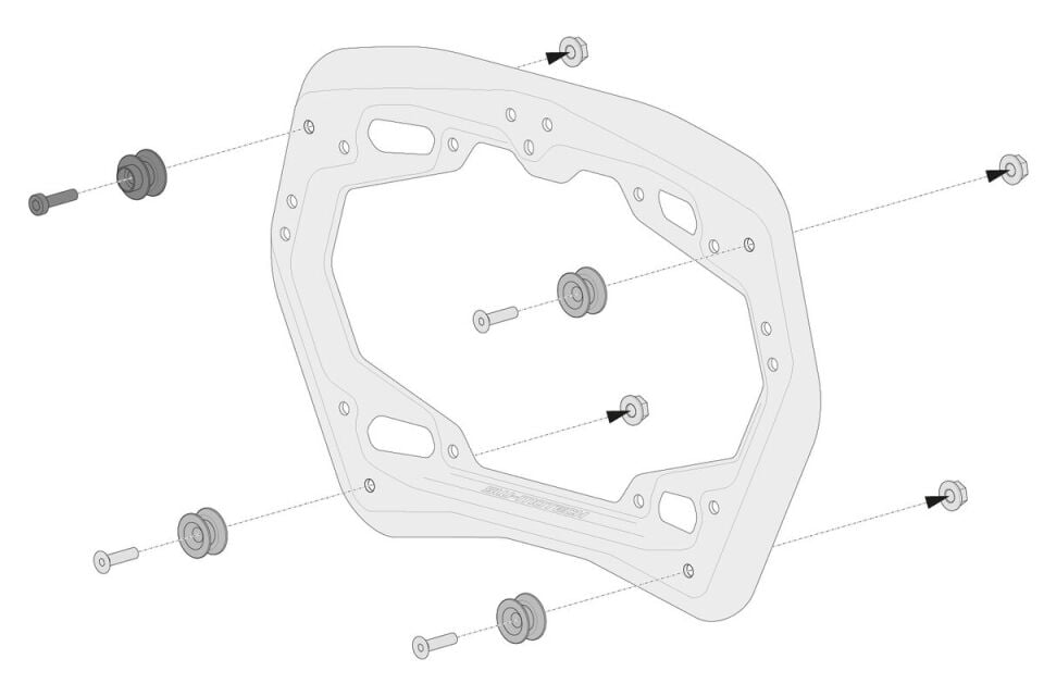 SW-MOTECH PRO Yan Çanta Taşıyıcı Adaptör Kiti AERO ABS - KFT.00.152.35200