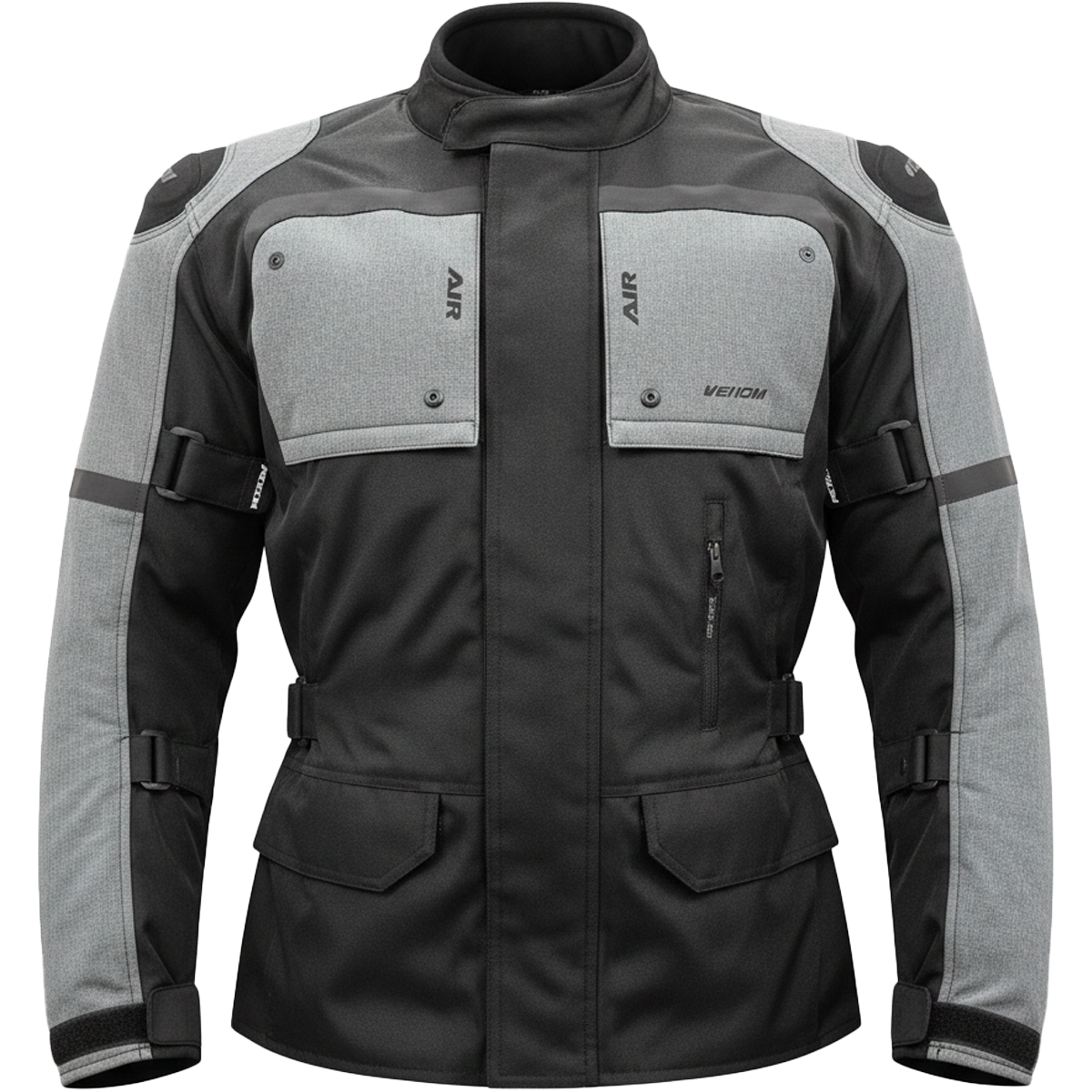 VENOM Discovery - Kışlık Motosiklet Montu - Siyah/Gri