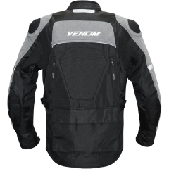 VENOM Discovery - Kışlık Motosiklet Montu - Siyah/Gri