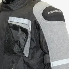 VENOM Discovery - Kışlık Motosiklet Montu - Siyah/Gri