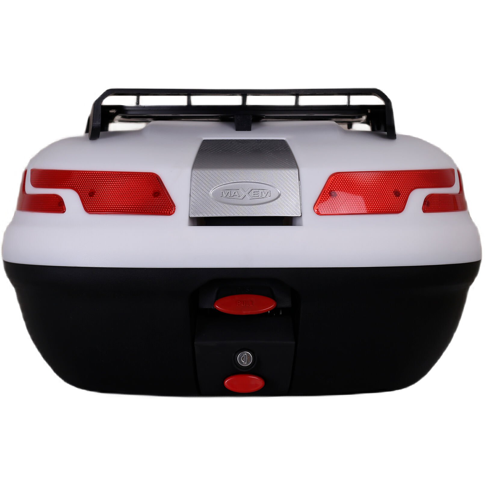 MAXEM SL 45 FULL BEYAZ MOTOSİKLET ARKA ÇANTA TOPCASE