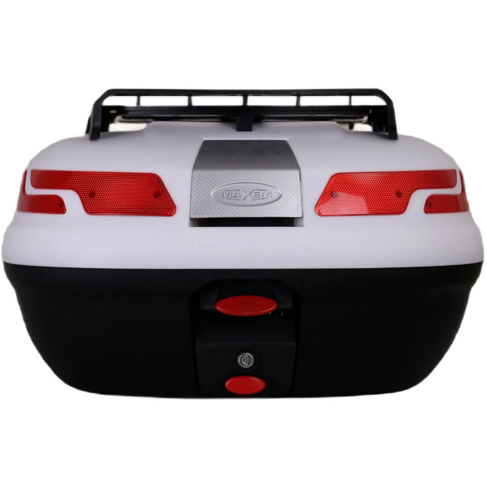 MAXEM SL 45 FULL BEYAZ MOTOSİKLET ARKA ÇANTA TOPCASE