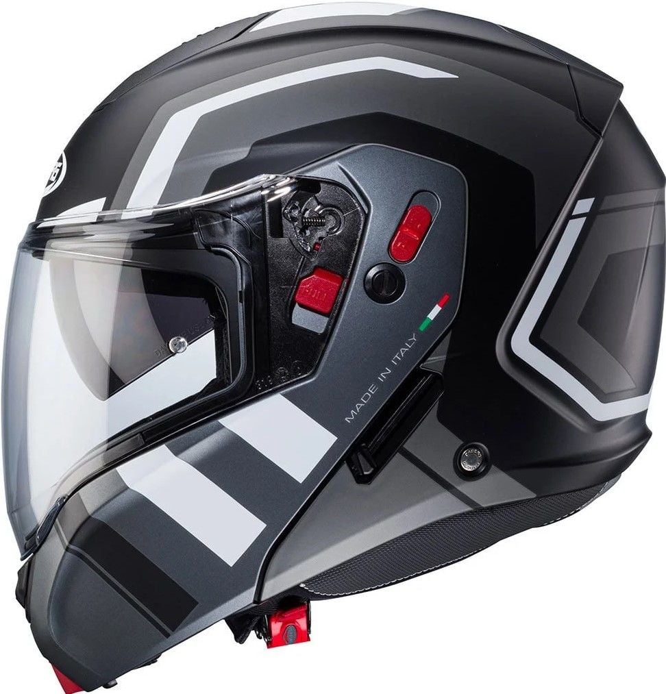 Caberg Horus X Road Mat Siyah Metalik Gri Beyaz