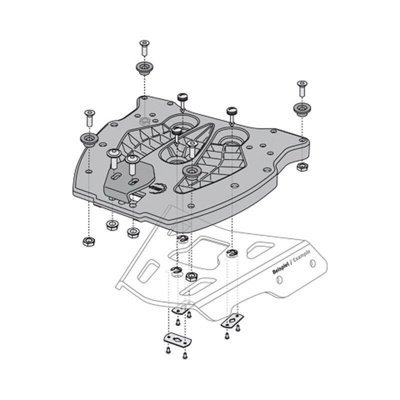 Alu-rack Için Adaptör Plakası. Trax Top Case Için  Gpt.00.152.400