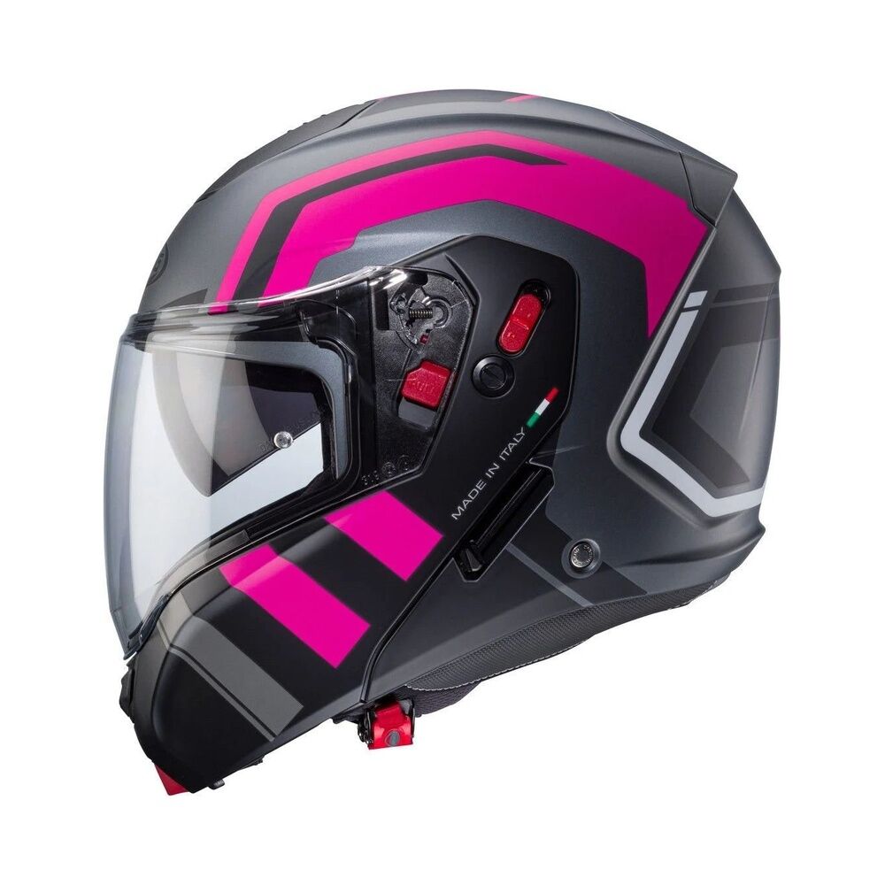 Caberg Horus X Road Mat Siyah Metalik Gri Fuşya