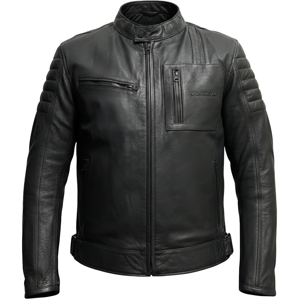 VENOM Mustang Deri Motosiklet Ceketi - Siyah
