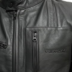 VENOM Mustang Deri Motosiklet Ceketi - Siyah