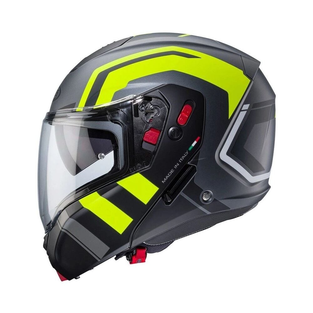 Caberg Horus X Road Mat Siyah Metalik Gri Fosfor Sarı