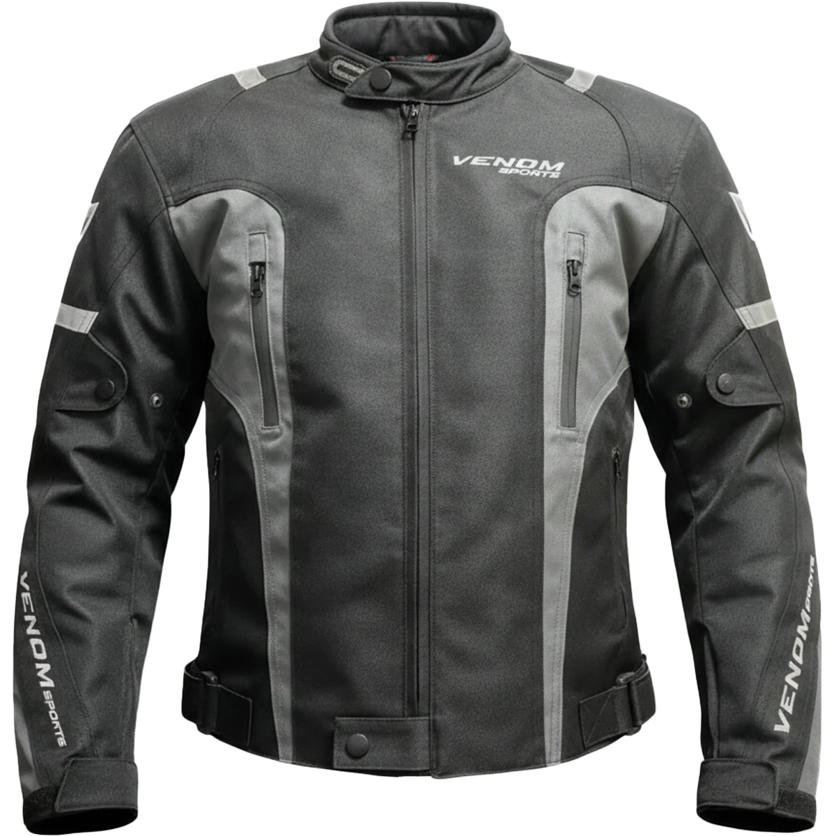 VENOM Air Racing - Motosiklet Ceketi - Gri/Siyah