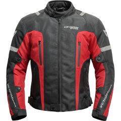 VENOM Air Racing - Motosiklet Ceketi - Kırmızı/Siyah