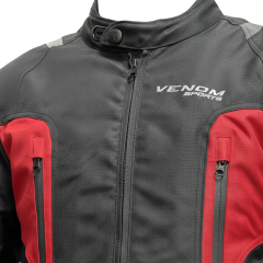 VENOM Air Racing - Motosiklet Ceketi - Kırmızı/Siyah