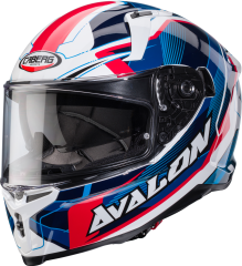 Caberg Avalon X Optic Beyaz Mavi Kırmızı