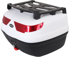 MAXEM SL40 FULL BEYAZ MOTOSİKLET ARKA ÇANTA TOPCASE